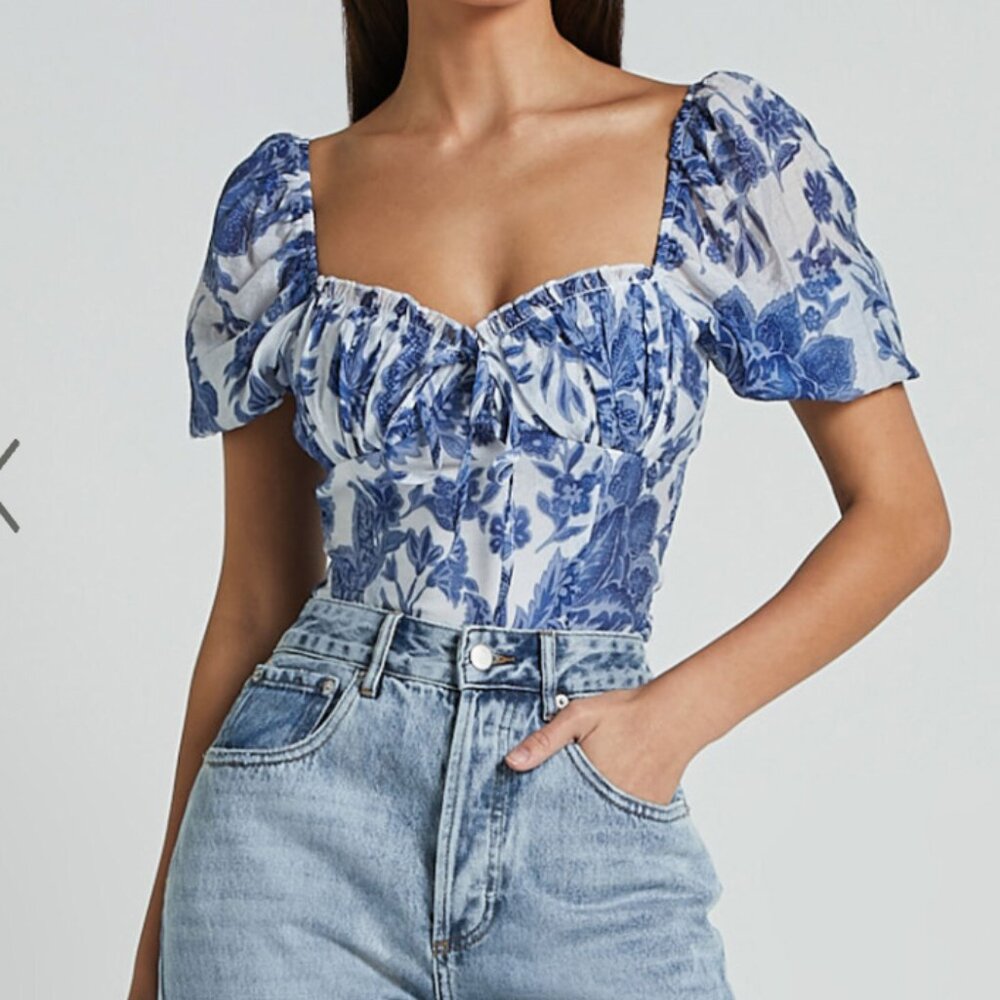 Showpo floral bustier top